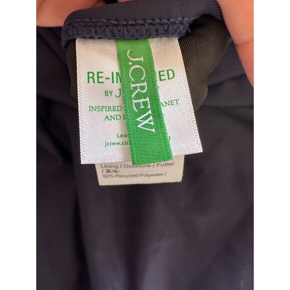 J. Crew Bow one-shoulder one-piece Navy Blue Size 18 - Picture 9 of 11